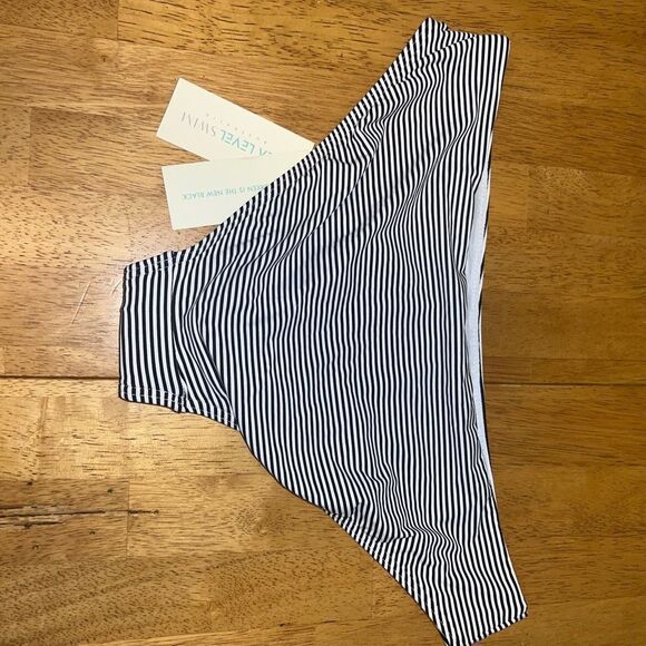 Sea Level POSITANO STRIPE REGULAR BIKINI PANT NIGHT SKY Size 10 - Picture 5 of 6